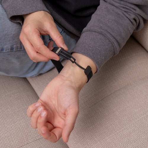 D-Buckle Silicone Strap, black, lifestyle photo