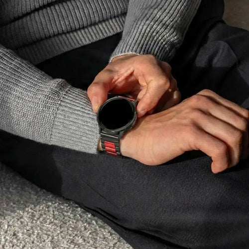 Correa acero Samsung Galaxy Watch 3 41mm (negro/rojo)