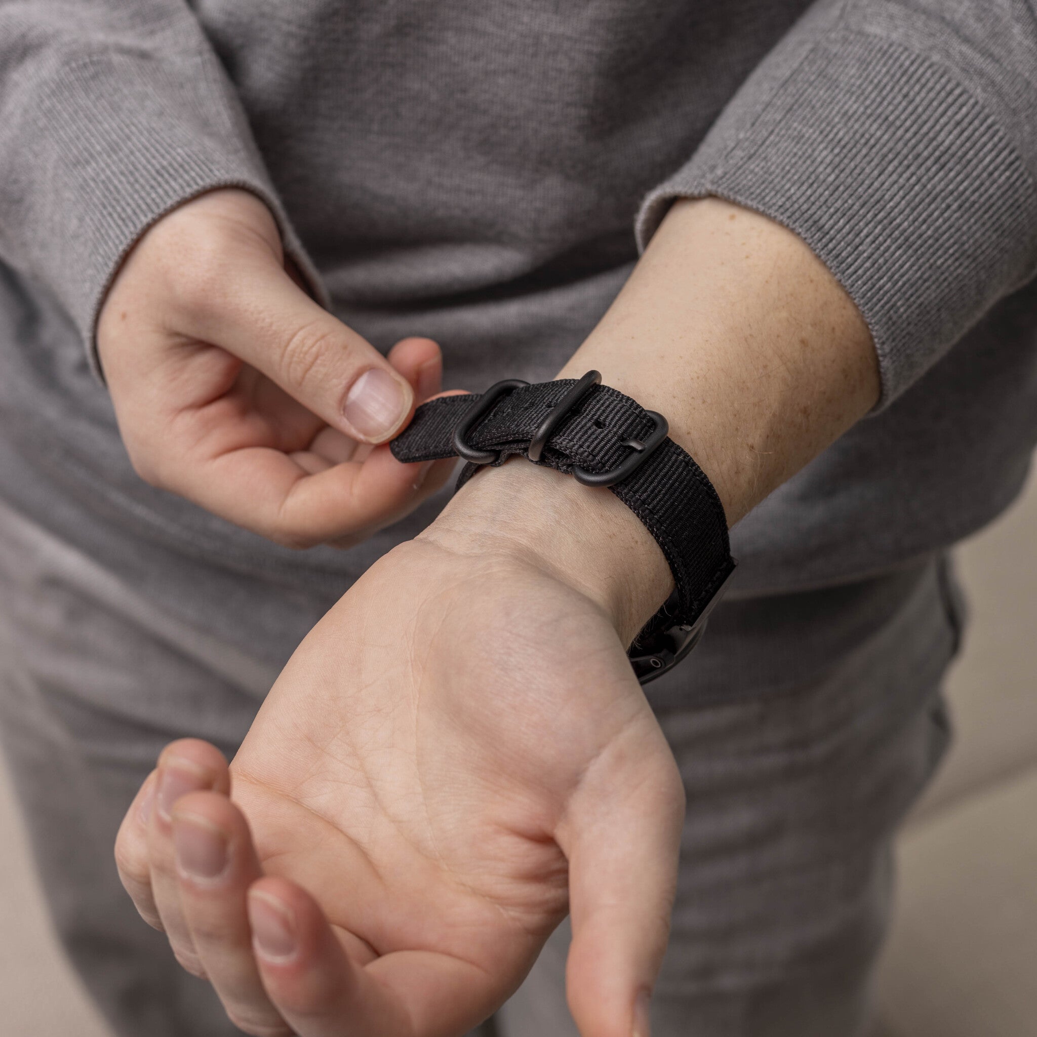 Correa nylon con hebilla Garmin Fenix 5x/6x (negro)