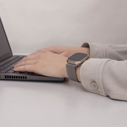Titanium Milanese Strap, lifestyle photo