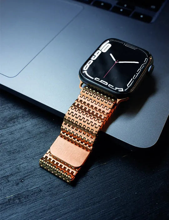 Correa malla metalica Apple Watch (or rosa)