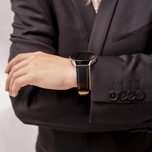 Correa cuero 'One Push' Amazfit GTS 2 (negro)