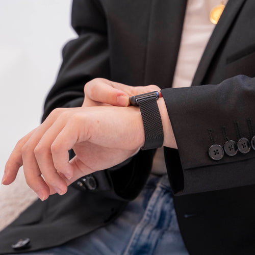 Milanese Strap, black, lifestyle photo