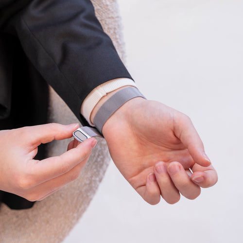 Milanese Strap, silver, lifestyle photo