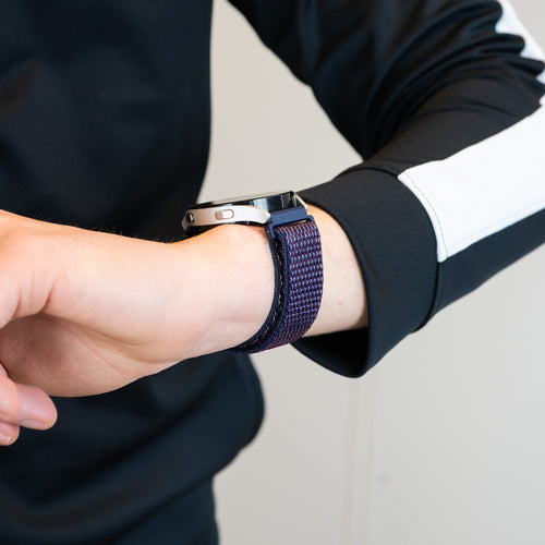 Bandz Amazfit Active 3 Premium Nylon Loop Strap (Indigo)