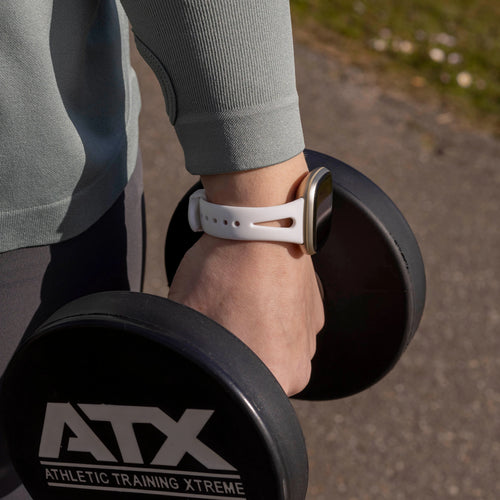 Silicone Strap 'Deluxe', white, lifestyle photo