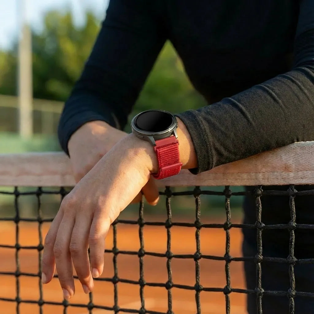 Bandz Correa nylon Loop Garmin Vivomove Luxe (rojo)