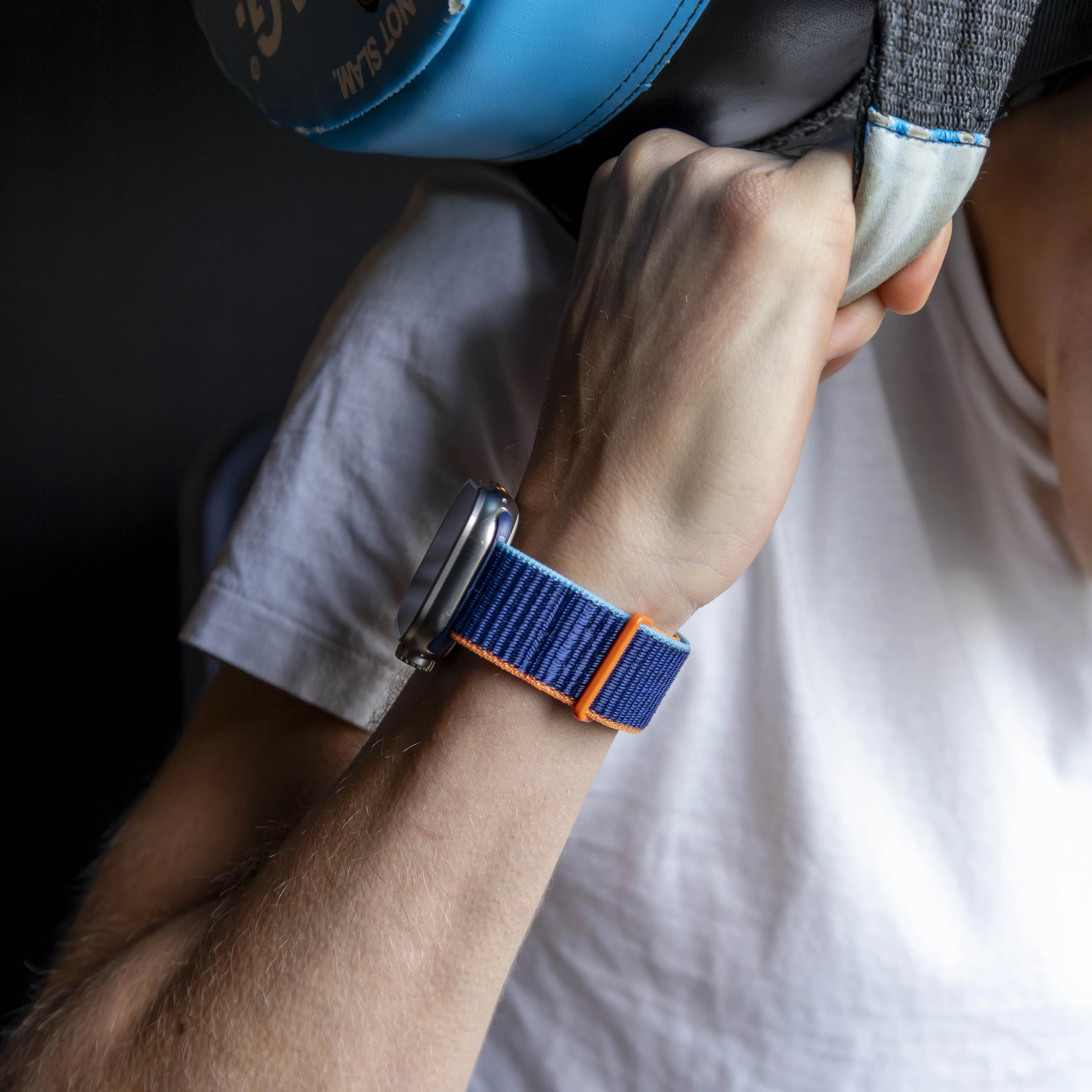 Correa nylon con hebilla Apple Watch (azul oscuro)