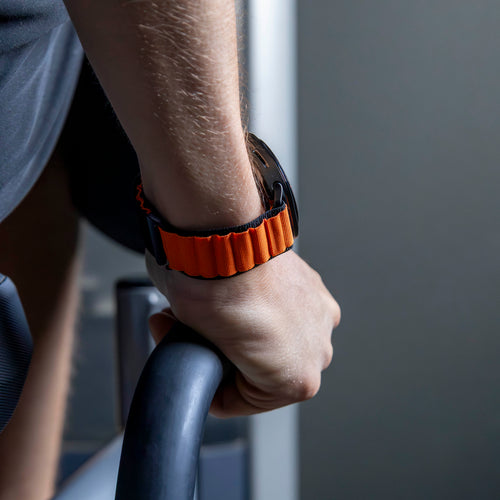 Correa Alpine nylon Samsung Galaxy Watch Ultra 2 (negro/naranja)