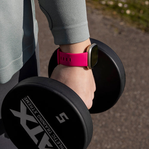 Silicone Strap 'Classic', bright pink, lifestyle photo