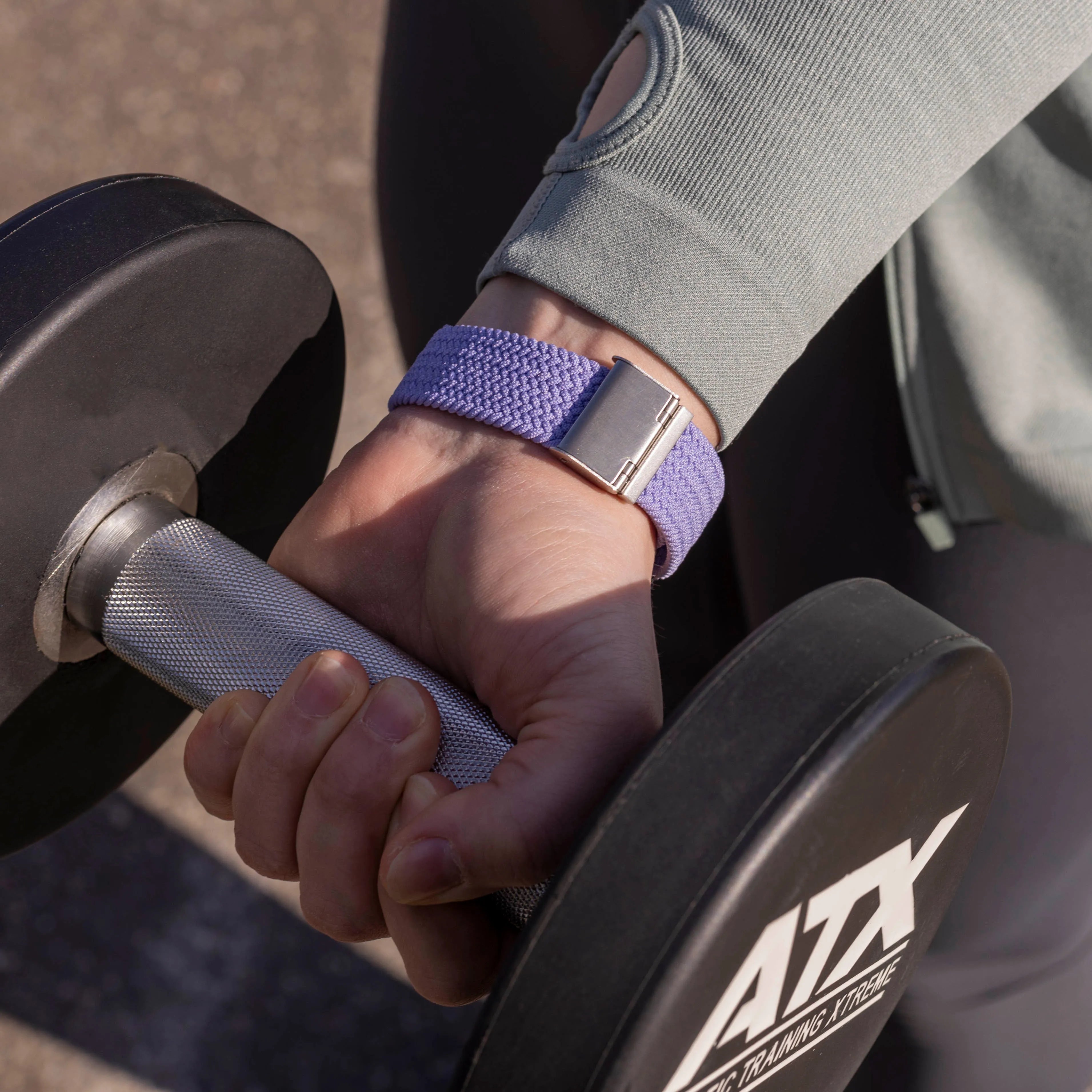 Correa trenzada ajustable Fitbit Sense (lila)