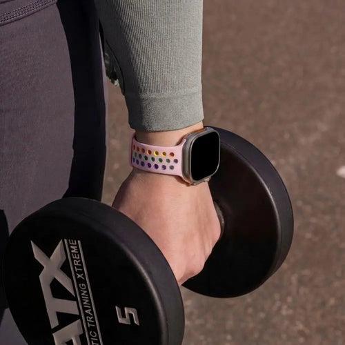 Apple Watch Sport Strap (Pink/Rainbow)