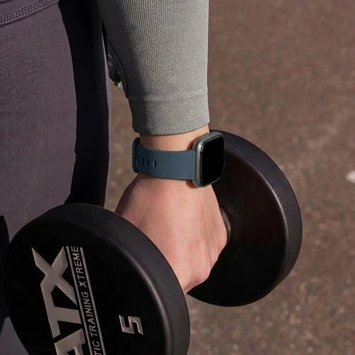 Fitbit Versa - Versa 2 Silicone Strap with Buckle (Greyblue)