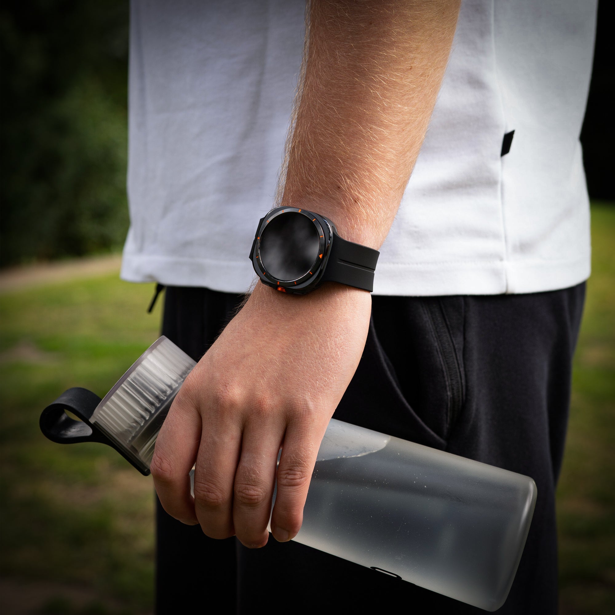 Correa silicona con hebilla-D Samsung Galaxy Watch Ultra 2 (negro)