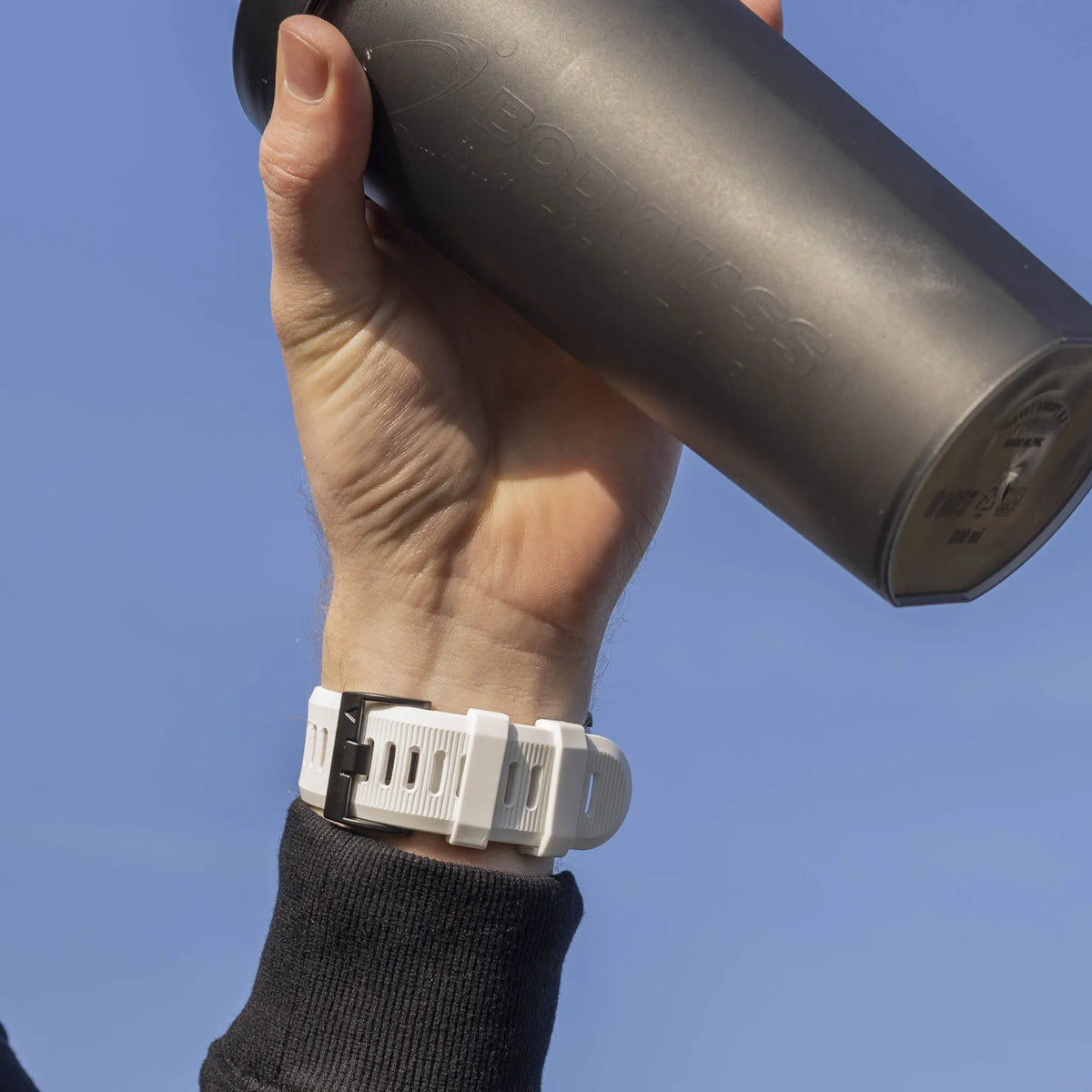 Silicone Strap, white, lifestyle photo