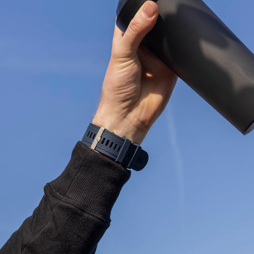 Correa silicona brillante Garmin Fenix 5x/6x (azul oscuro)