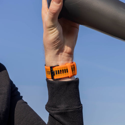 Correa deportiva con hebilla Garmin Fenix ​​​​5x / 6x (naranja/negro)