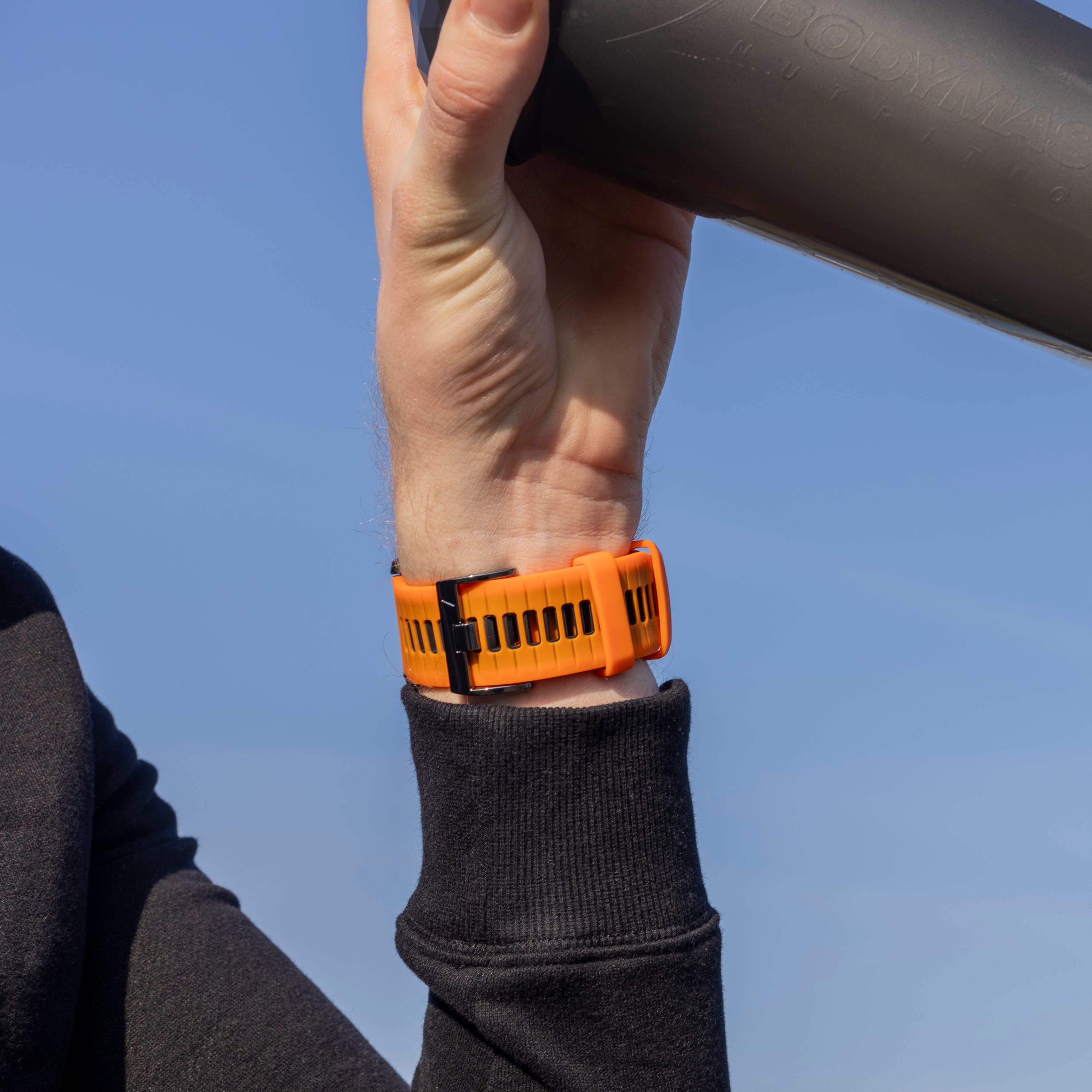 Correa deportiva con hebilla Garmin Fenix ​​​​5x / 6x (naranja/negro)