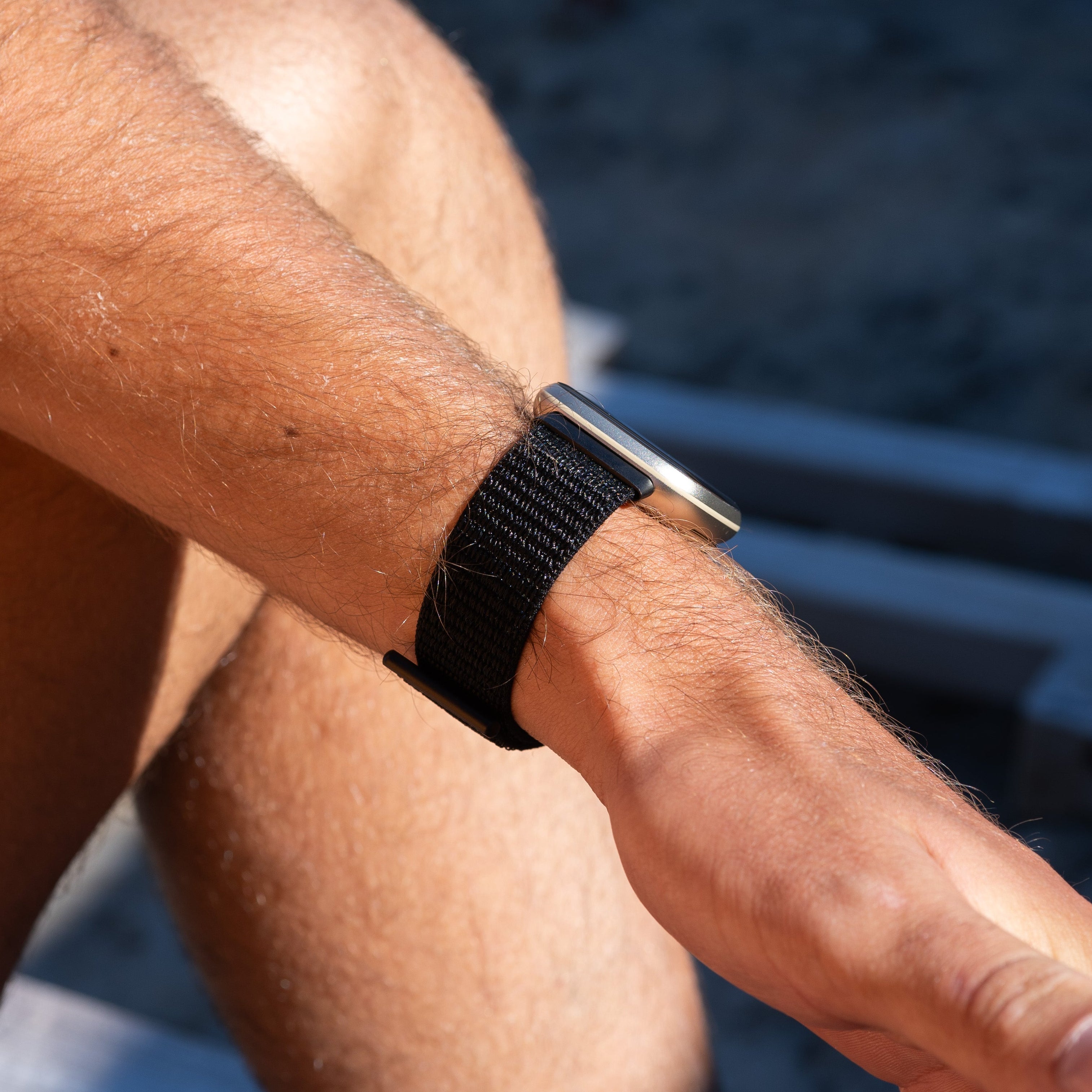 Correa nylon Fitbit Sense (negra)