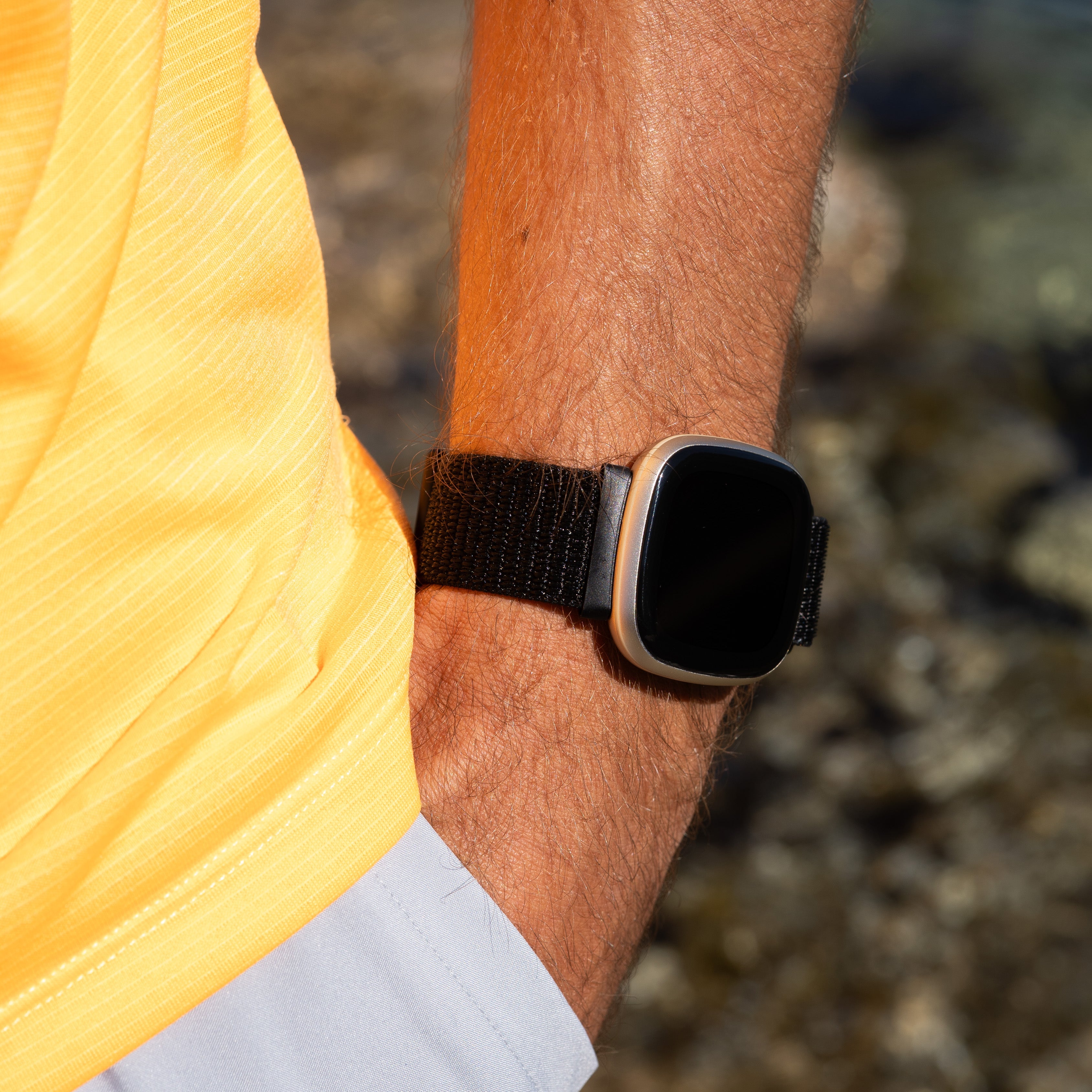 Correa nylon Fitbit Sense (negra)