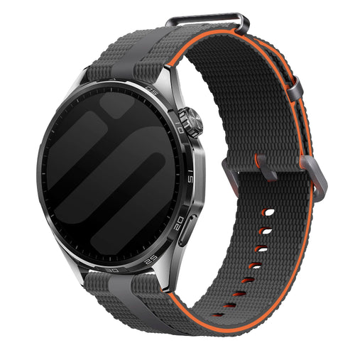 Xiaomi Watch S5 Silicone Active Strap (Dark Grey/Orange)