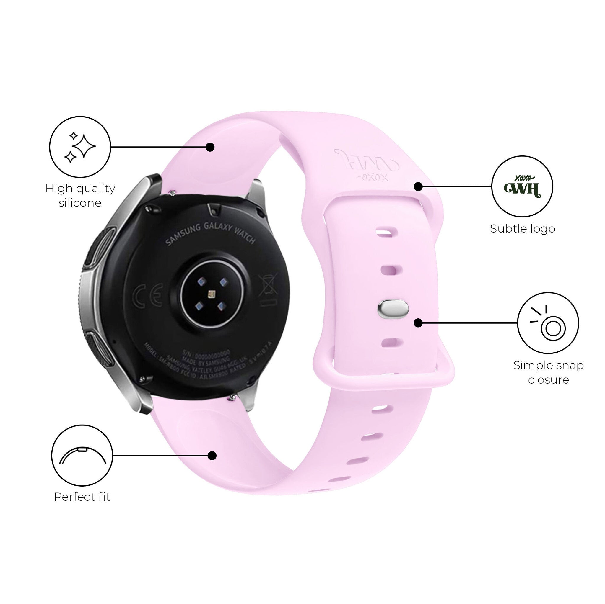 Correa silicona xoxo Wildhearts Amazfit GTR 2 (rosa)