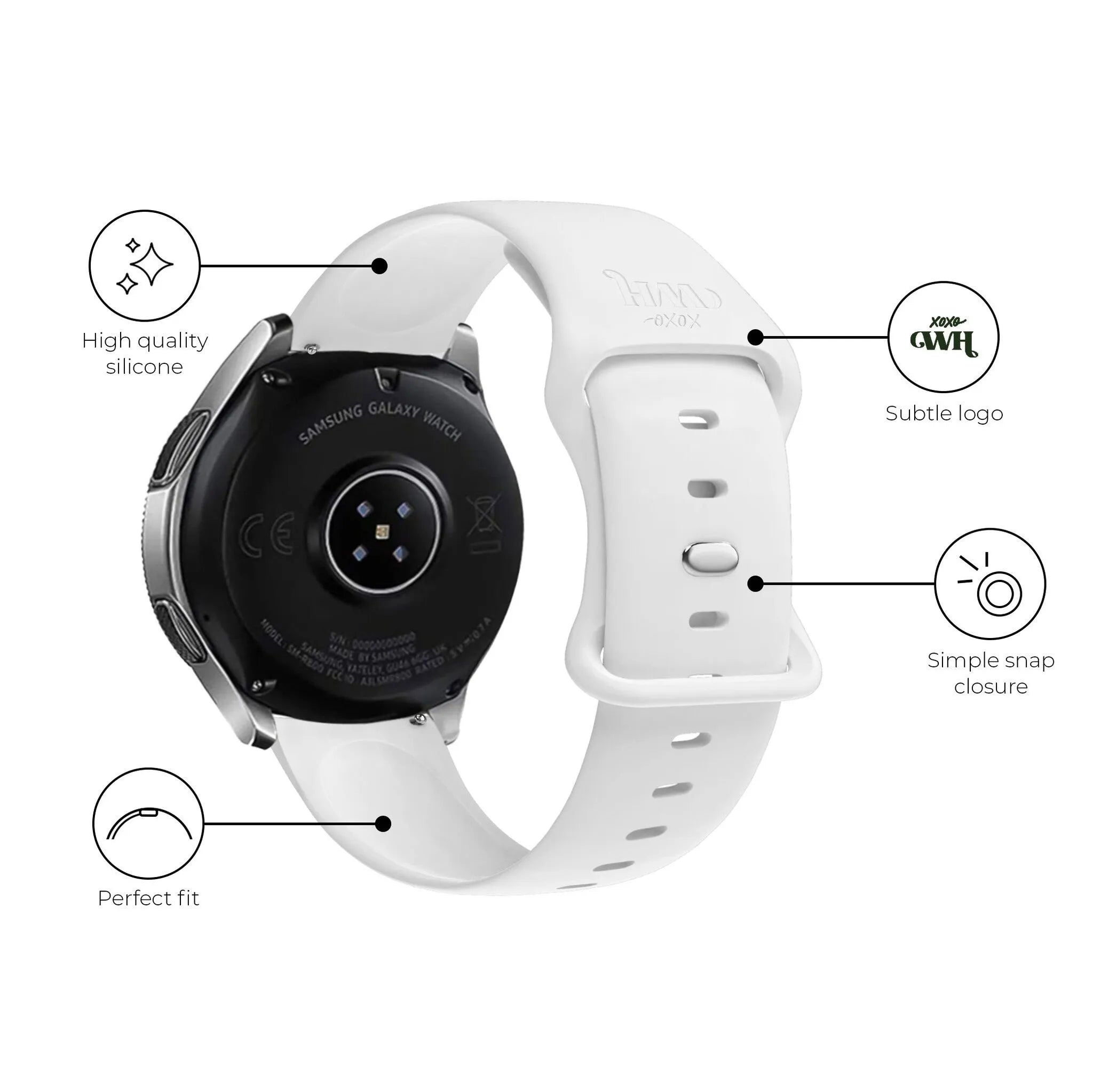 Silicone Strap, white, promotional banner