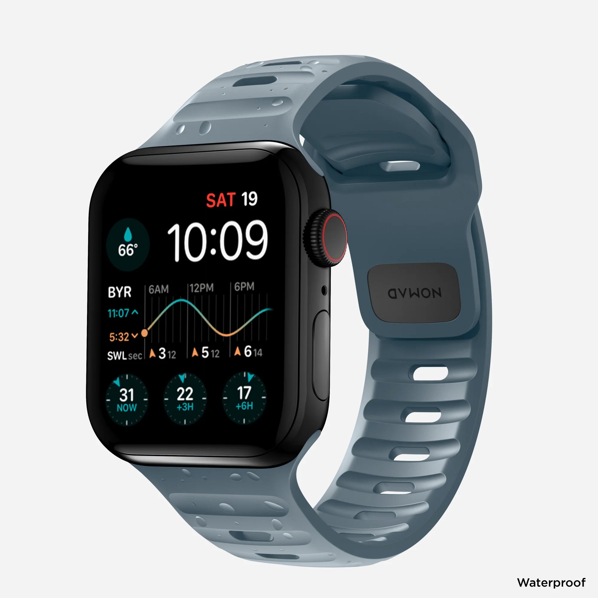 Nomad Correa silicona deportiva Apple Watch (azul naval)