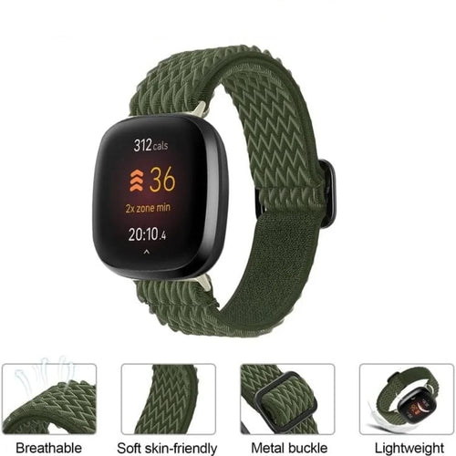 Braided Nylon Strap, green, infographic (USP banner)