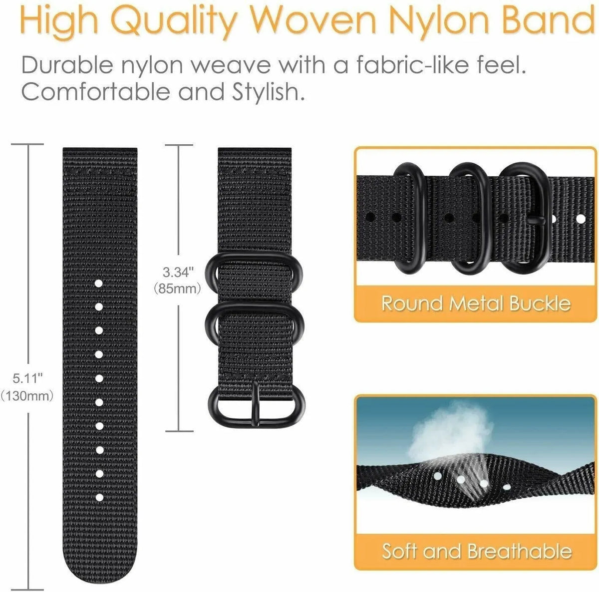 Nylon Buckle Strap, black, promotional banner