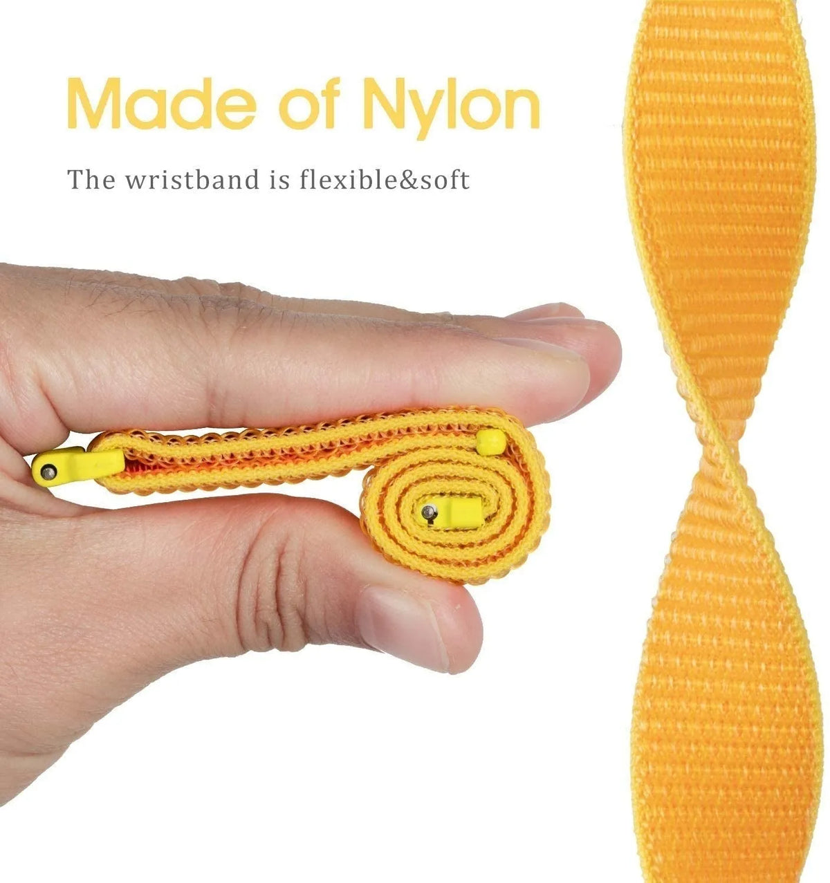 Nylon Strap, light yellow, infographic (USP banner)
