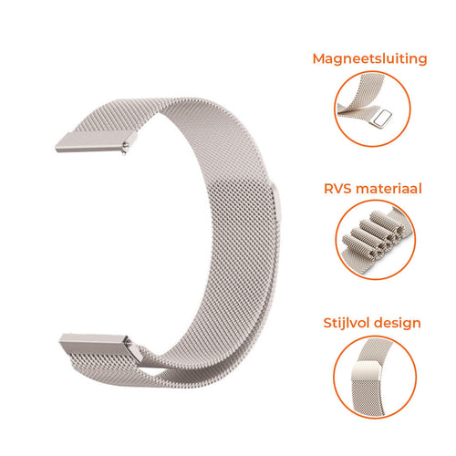 Correa milanesa Withings ScanWatch 2 - 42mm (blanco estrella)
