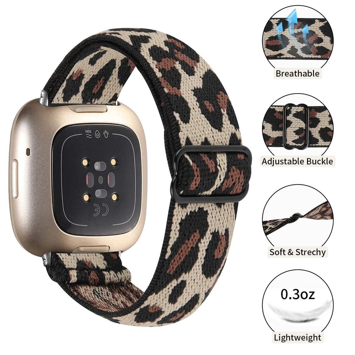Nylon Elastic Strap, leopard, promotional banner