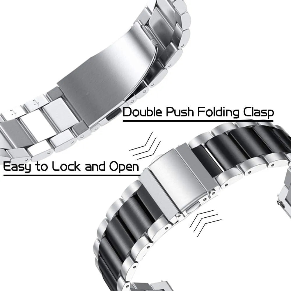 Correa acero OnePlus Watch 3 - 43mm (plateado/negro)