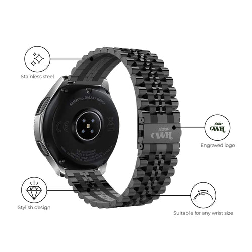 xoxo Wildhearts Amazfit GTS 3 Steel Strap (Black)