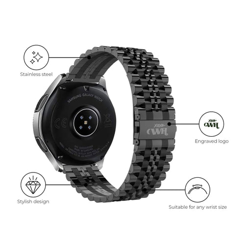 Correa acero xoxo Wildhearts Fossil Gen 5 (negro)