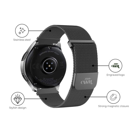 xoxo Wildhearts Huawei Watch 3 (Pro) Milanese Strap (Black)