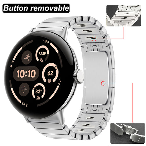 Correa acero con hebilla 'Premium' Google Pixel Watch 3 - 45mm (plateado)