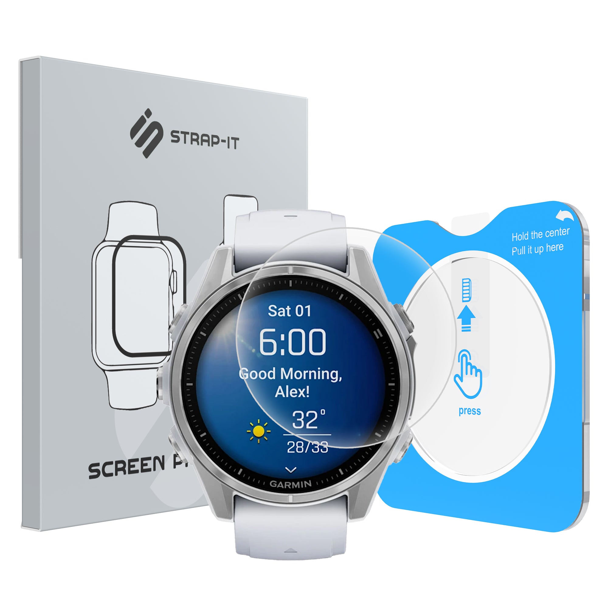 Protector de pantalla con herramienta One-Click- Garmin Fenix 8 - 43mm