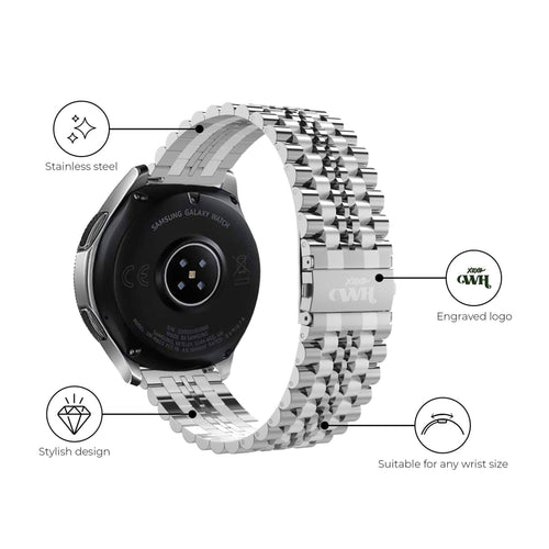 Correa acero xoxo Wildhearts Huawei Watch GT 3 Pro 43mm (plateado)