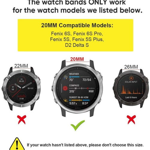Correa nylon con hebilla Garmin Fenix 5s/6s (gris)