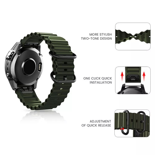 Correa Ocean Garmin Descent MK3i - 51mm (verde militar)