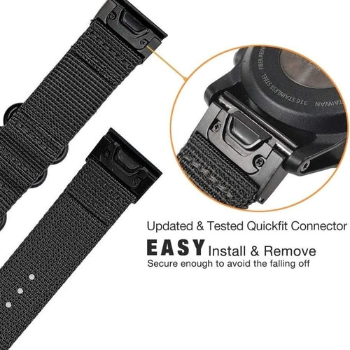 Garmin Tactix 8 - 47mm Nylon Buckle Strap (Black)