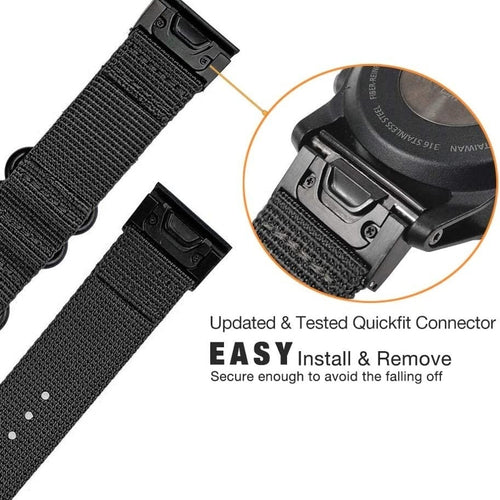 Garmin Fenix 8 Pro - 51mm Nylon Strap with Buckle (Black)