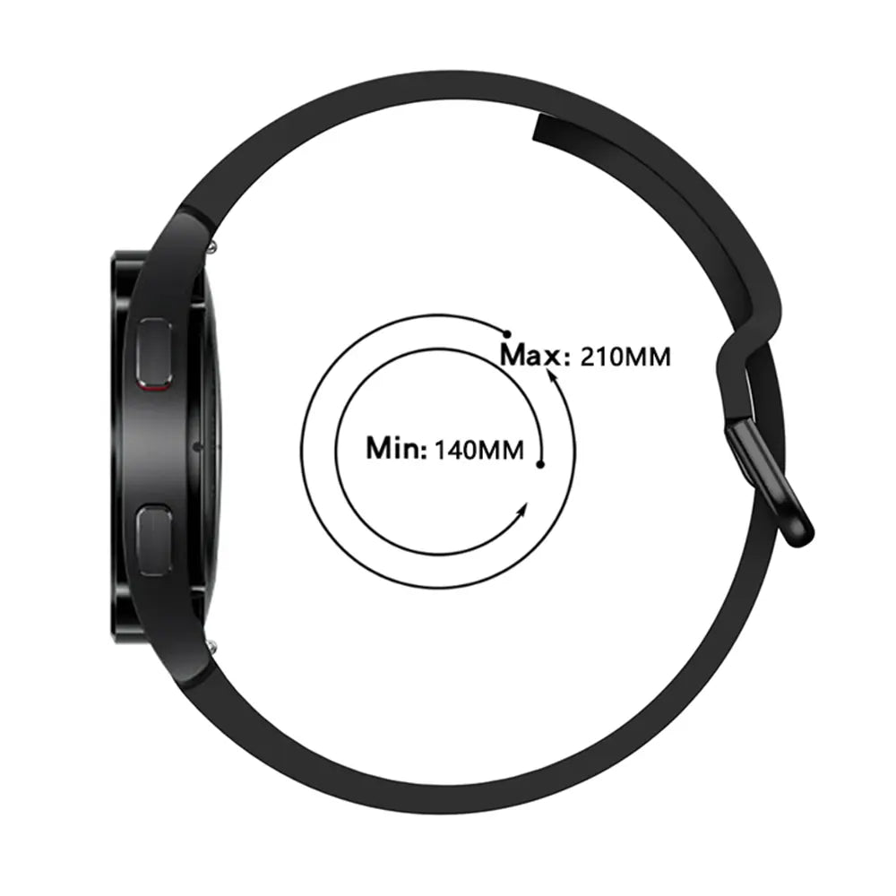 Samsung Galaxy Watch 4 - 44mm Buckled Silicone Strap (Black)