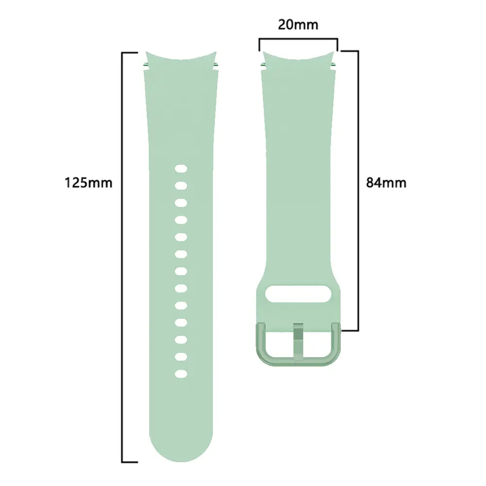 Samsung Galaxy Watch 6 Classic - 47mm Buckled Silicone Strap (Light Green)