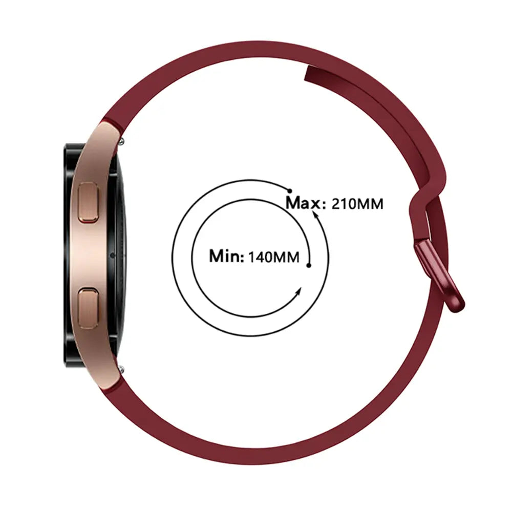 Samsung Galaxy Watch 5 Pro Buckled Silicone Strap (Wine Red)