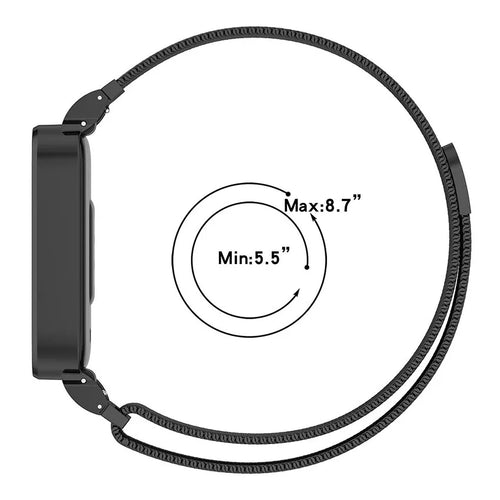 Correa milanesa Xiaomi Smart Band 9 Active (negra)