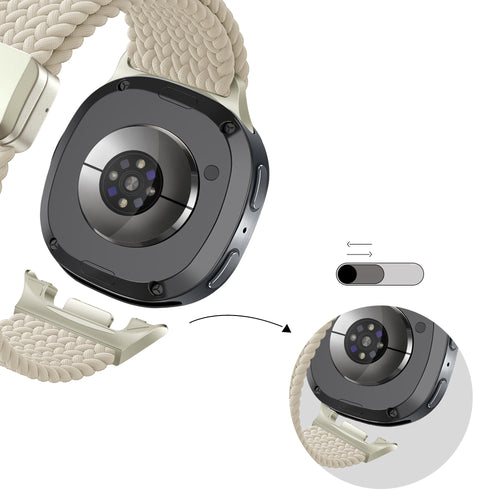 Bandz Samsung Galaxy Watch 8 - 40mm Magnetic Braided Strap (Starlight)