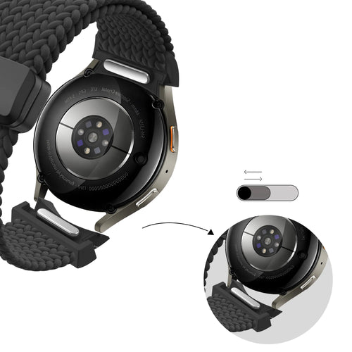 Bandz Correa tejida 'Easy Fit' Samsung Galaxy Watch 4 Classic 46mm (negro)
